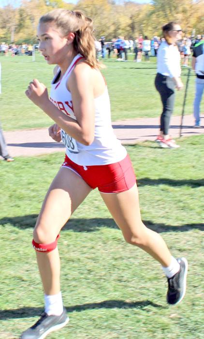 Seventh grader Kennley Sedlacek earned an 84th place in her first appearance at state with a personal best time of 23:25.73.
