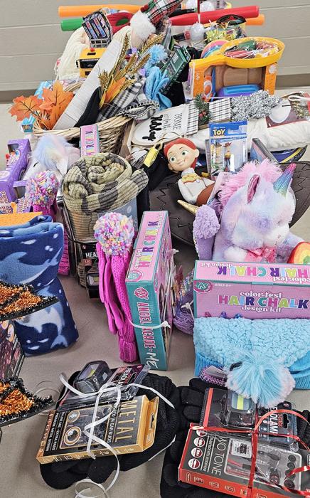 Christmas Giveaway items ready for the Gregory Elementary to shop on December 9