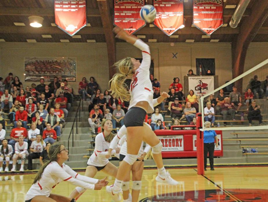 On Thursday, October 7, the Gregory Lady Spikers volleyball team lost to the Platte-Geddes Lady Black Panthers in three games at home, 8-25, 15-25, and 24-26.