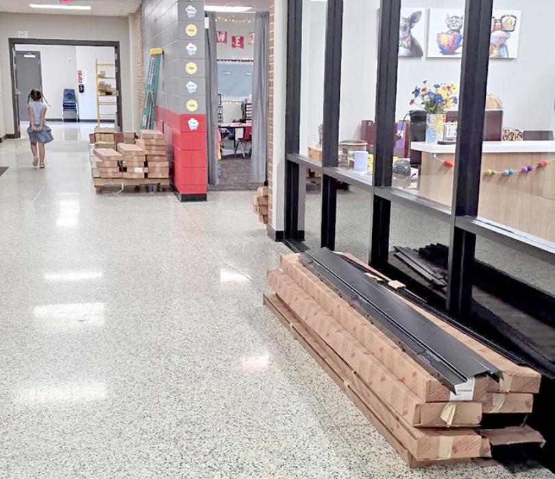 The elementary school may look a little different as the new school year gets underway, but good things are taking shape! Construction continues around the school schedule, with classes beginning as planned. The work may bring a few extra materials and tools into the halls for now, but the finished project will be well worth the wait.