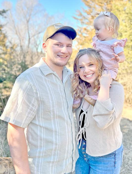 Cameron Biggins, shown here with his wife Ann (Stevicks) and their daughter has started Biggins Property Services LLC, a handyman and property maintenance service.