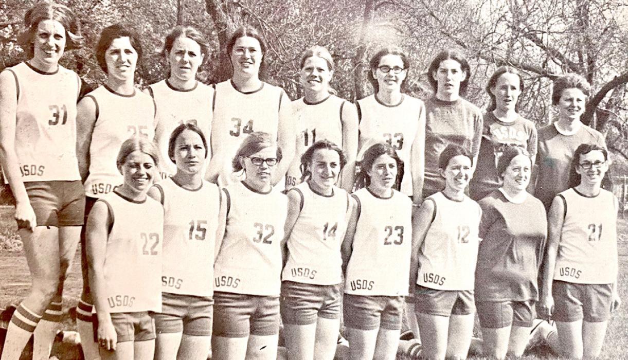 1972 Donna Schmitz #34, Janet Fryda Wagner #32, Barb Bolton Walder#12.