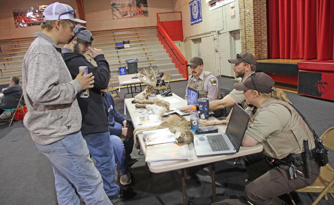 Game Fish &amp; Parks had an eye-catching table to attract students and adults to peruse their job and career opportunities at the career fair hosted by BID last Wednesday at Gregory Memorial Auditorium. (Photo by Morgan Painter)