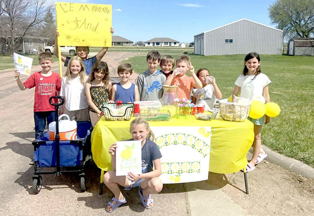 All but one member of the Help Squad was able to help at the lemonade stand on the unseasonably hot day. (Submitted photo)