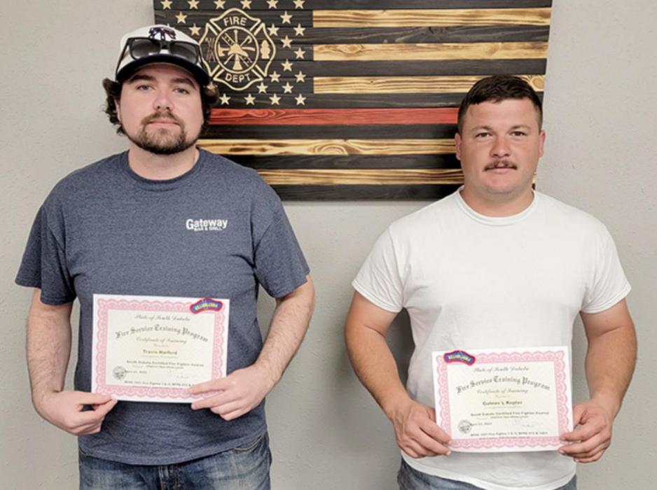 Harford and Kepler receive firefighter certification