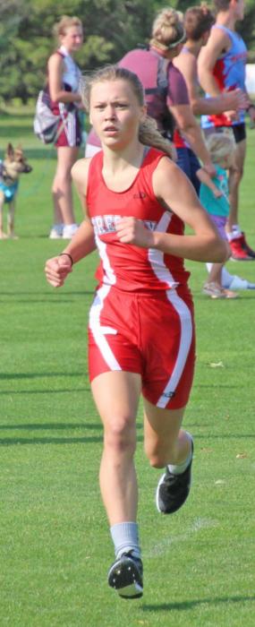 Emily Grim came in first with a time of 9:25.4 in the 2000M race.