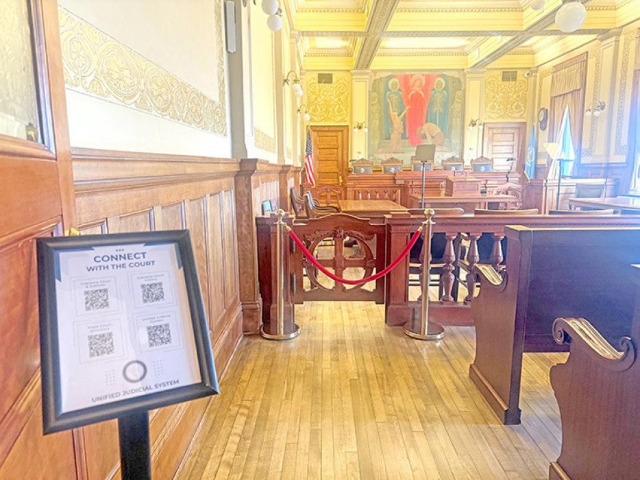 South Dakota’s Supreme Court courtroom is one of the few original Supreme Court courtrooms in the US that is still used for court proceedings.