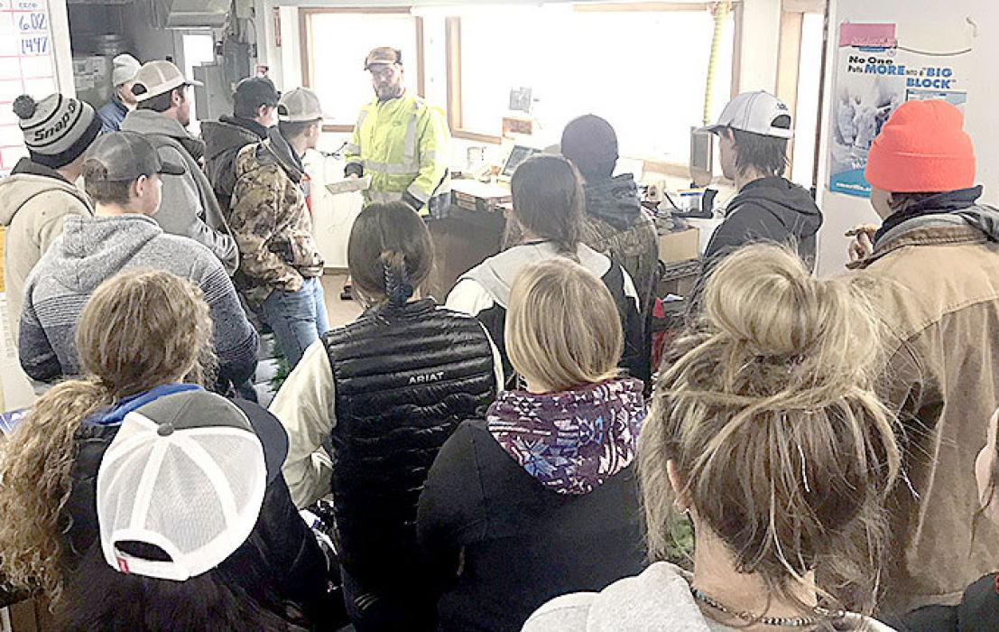 After a meal provided by CHS, the students were given a tour of the different buildings as the operations there were explained. (Submitted photo)