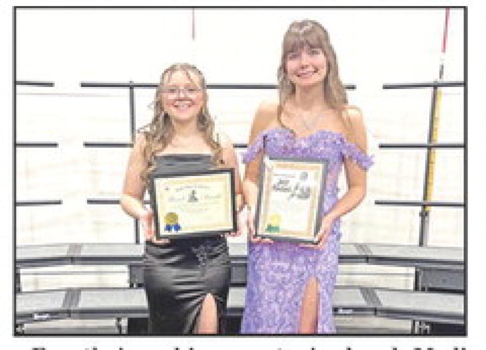 For their achievements in band Madi Graber received the John Philip Sousa Award, and Piper Bartlett was the Louis Armstrong Award winner.