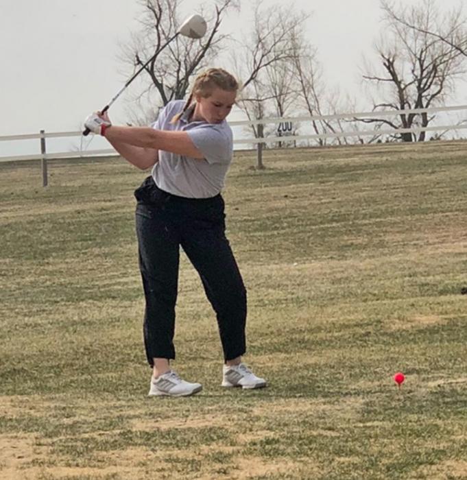Lily Jacobsen shot a 123 on 18 holes at the Burke Golf Course. (Girls golf photos by Amy Luse and Joely Shavlik)