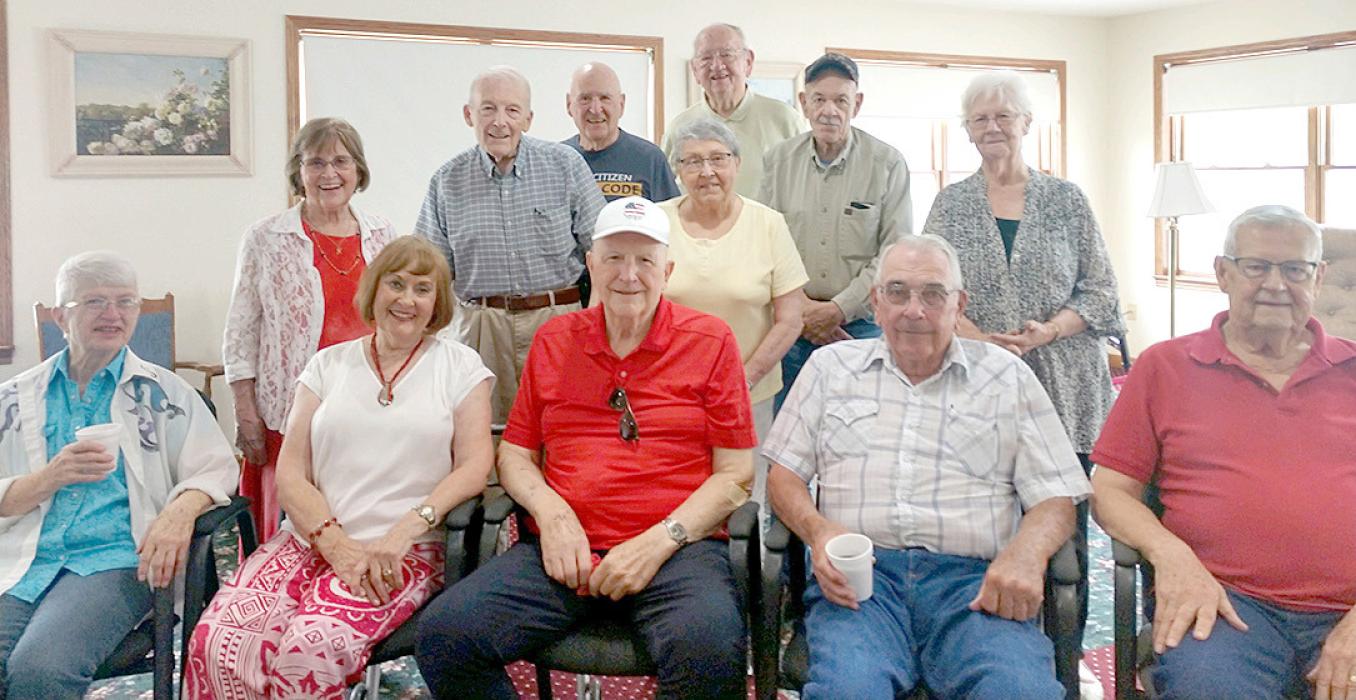 The GHS Class of 1957 held their reunion on Saturday, July 20, 2024, at Silver Threads. Those in attendance were back row, l to r: Bill Hennrich, Ron Shaffer, and Dennis Kelly. Middle row, l to r: Norma (Robertson) Wick, Allen Bouslaugh, and Maggie (Lapour) McKee, and Carolee (Serr) Cavanaugh. Front row, l to r: Joan (Sinclair) Shoemaker, Betty (VanCleave) Sattler, Art Sattler, Jack Raymond, and Delbert Wendell.