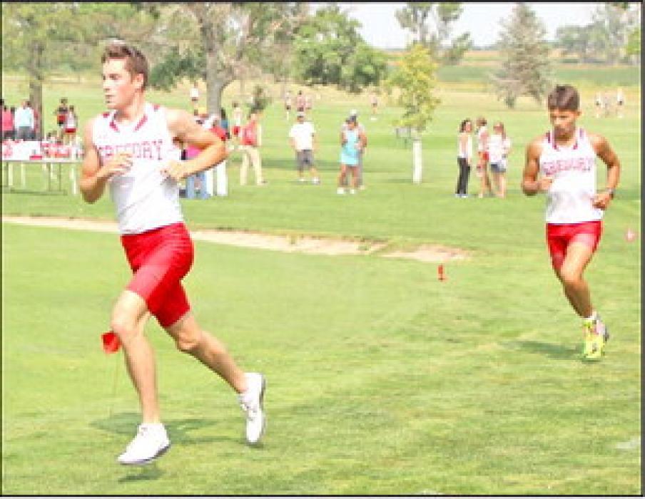 Fin Adams, who finished in second place, was Gregory’s top finisher for the boys varsity team.