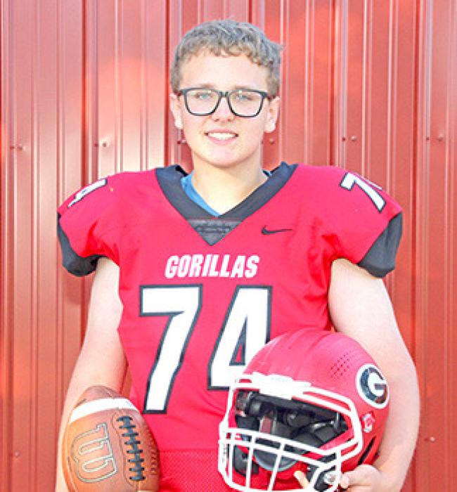 RANCE MILLER #74 Parents: Brandi &amp; Cody Grage Year: 6’3” Freshman Position: OL/DL Wt. 230#