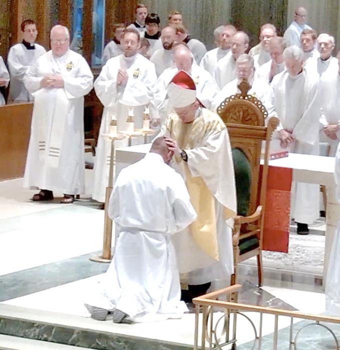 GW and the other deacons were consecrated by the laying on of hands by the bishop, which comes down from the Apostles. (Photo by Kendrea Flynn)