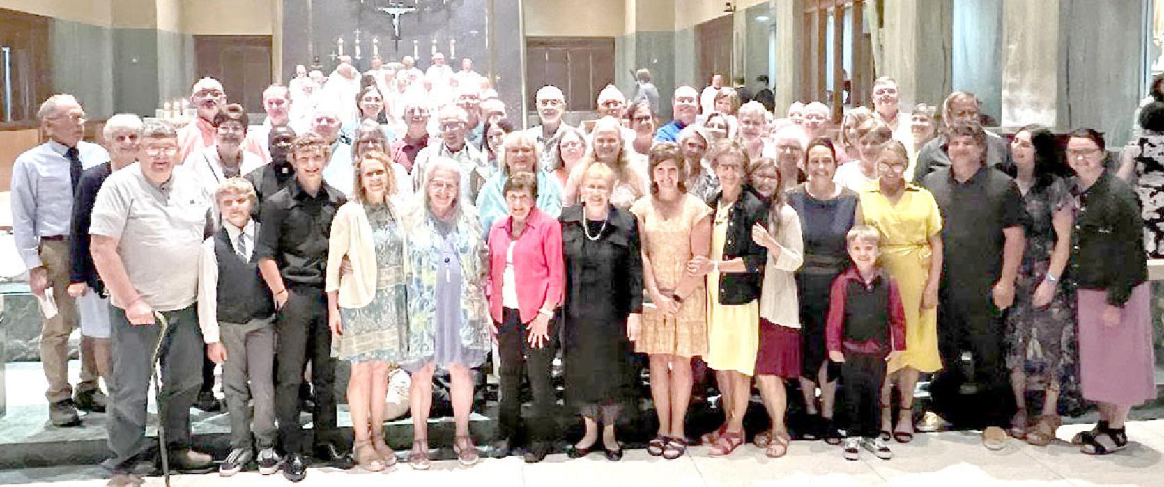 Over 50 people from Gregory County showed up at the ordination to support GW and Kim.