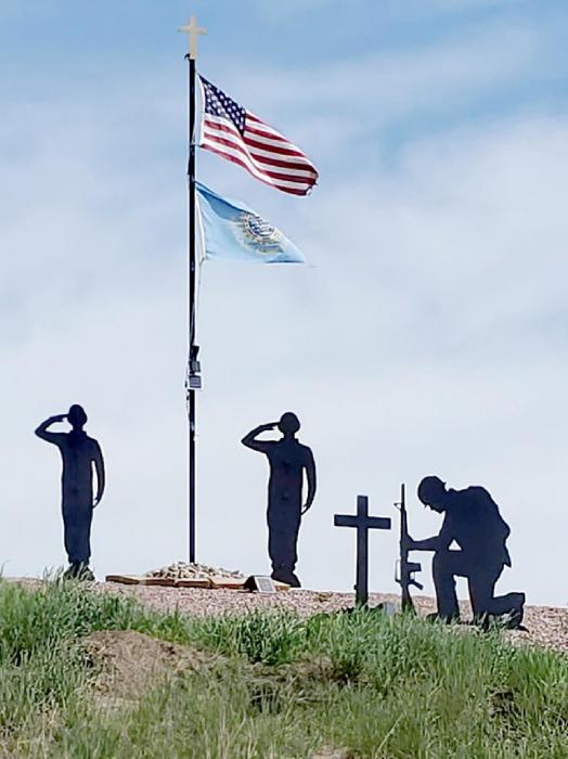 Star Valley Patriot Hill is highly visible from Highway 18 at mile marker 120, east of Fairfax