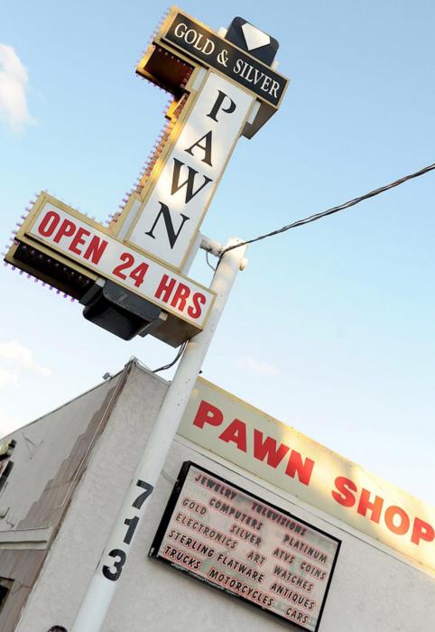 Anderson, Hoffman, and Selle stumbled across the pawn shop from Pawn Stars on their way through Las Vegas.