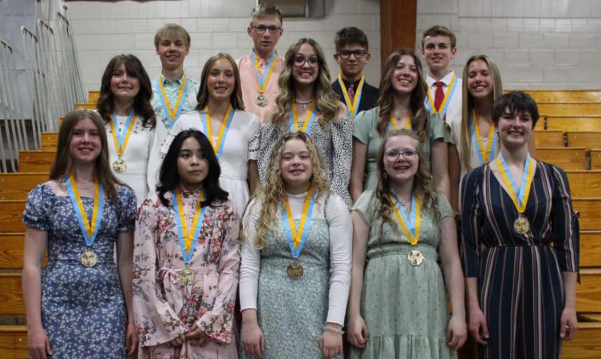 Gregory eighth graders recognized for their achievements during middle school