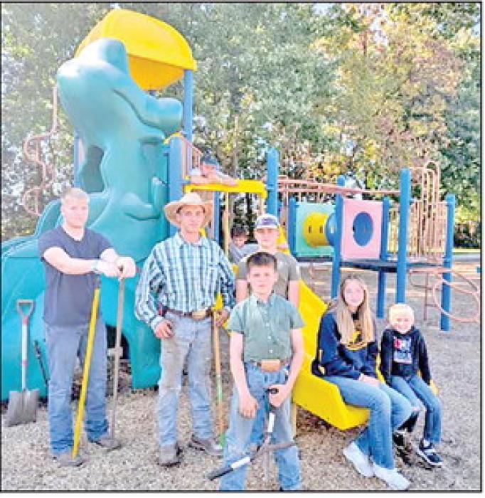 Those participating in the clean up were, front row, l to r: Owen Schulte, Libby Krcil, and Keeton Krcil. Middle row, l to r: Kameron Longe, Jack Schulte, and Tucker Krcil. Back row, l to r: Jhett Schulte, and William Schulte. Not pictured: Erin Schulte.