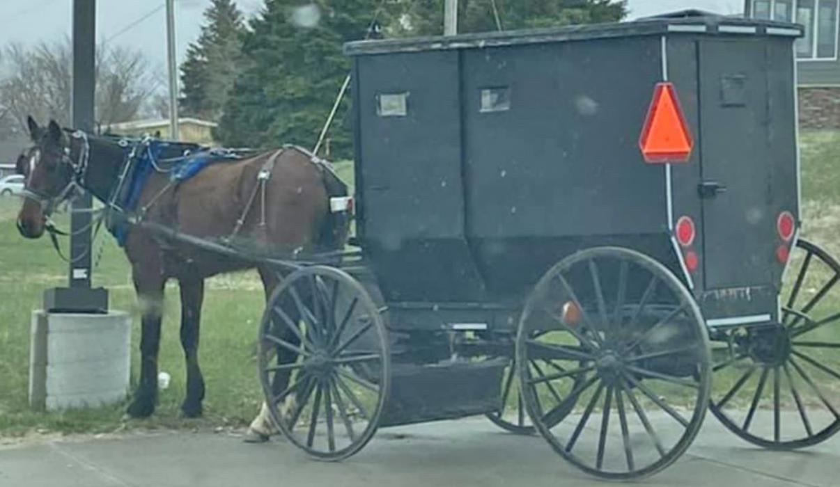 The Chris and Esther Burkeholder family is the first of several Amish families expected to move into the area. Although the Amish will allow photos of their way of life, they forbid photos of themselves, considering this a graven image.
