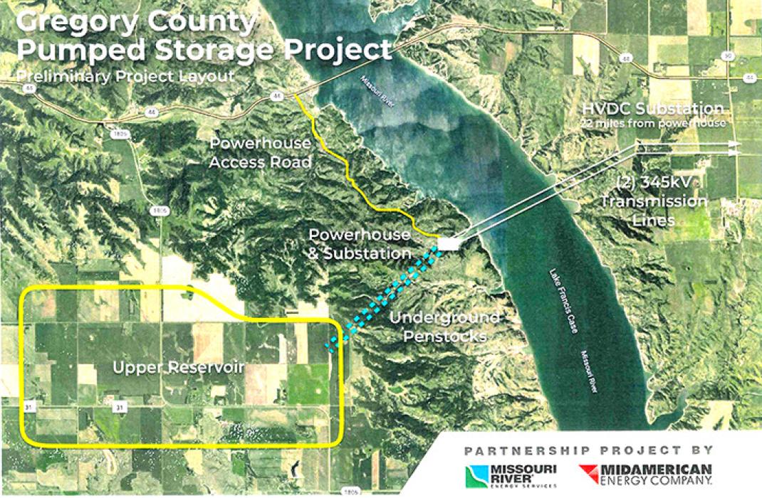Missouri River Energy Company and MidAmerican Energy Company introduced their plans for a pumped storage project on the Misssouri River and in Gregory County.