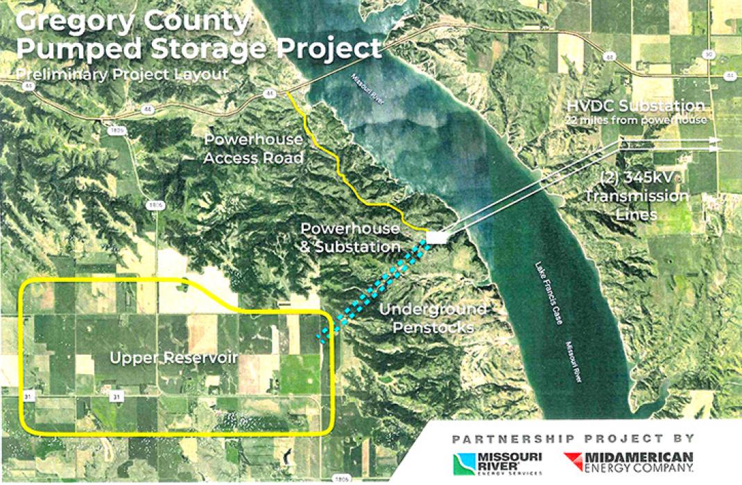 Missouri River Energy Company and MidAmerican Energy Company introduced their plans for a pumped storage project on the Misssouri River and in Gregory County.