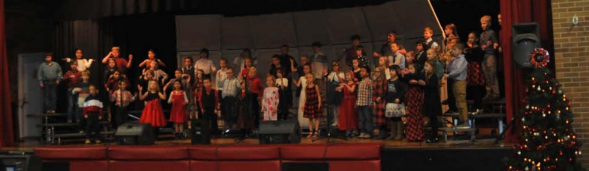 The younger grades sang songs such as “Hip Hop Elves” and “Brown Christmas.”