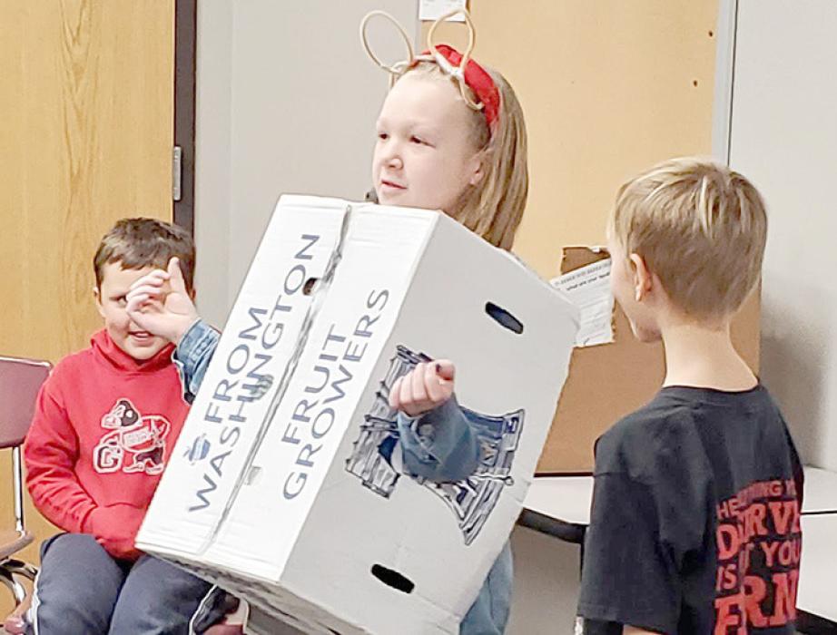 Odin Reber and Audrey Lanz developed their idea for a robotic bear for their science project. Complete with pipe cleaner ears, the bear was able to hibernate, give hugs, and roars.