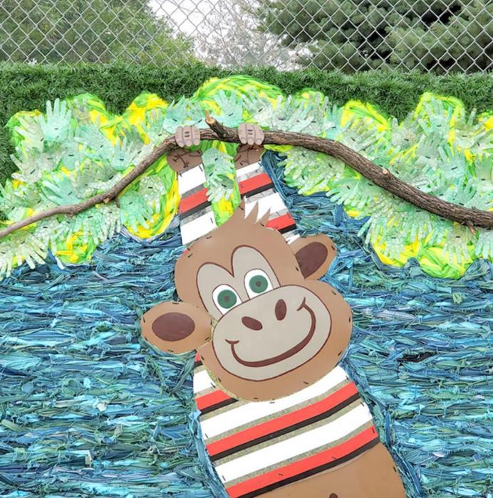 Original work of art now on display at Gregory Daycare fence