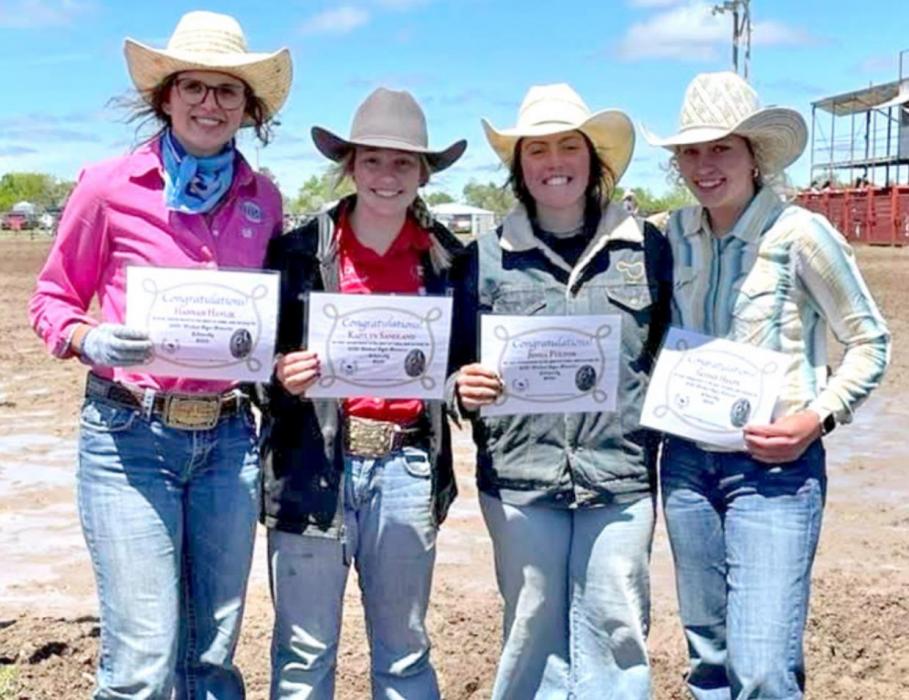 Recipients of the Michael Glynn Memorial Scholarship are pictured from l to r: Hannah Havlik, Kaitlyn Sandland, Jenna Fulton and Saydee Heath.