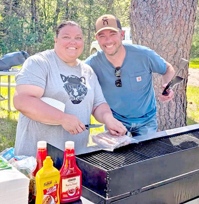 Kathy Simpson and Ryan Cook manned the “cook shack” where over 250 free hotdog meals were enjoyed by carnival goers.
