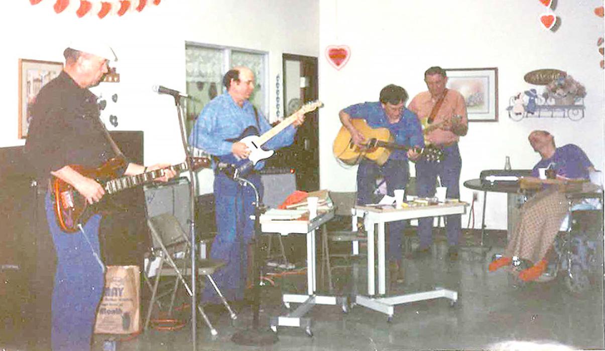 Joe and his brothers would frequently entertain the residents at the nursing home. (Submitted photo)