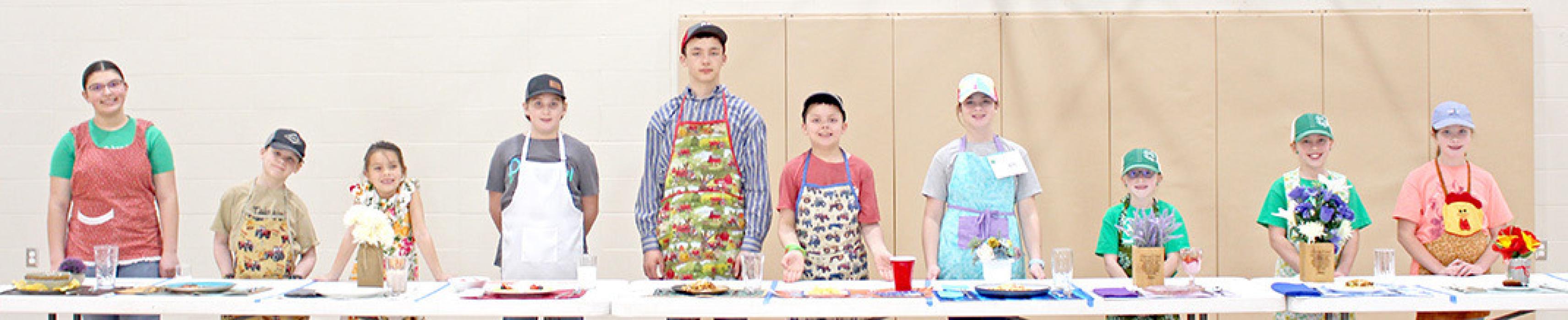 Eleven youth participated in the 4-H event held in Burke. They were, l to r: Tamara Imhof, Owen Schulte, Ariel Baldwin, Sadie Andrews, Jack Schulte, Jhett Schulte, Brooklyn Bailey, Zoe Koenig, Mya Koenig, and Paiden Shoemaker. Not pictured: McKinley Peppel.