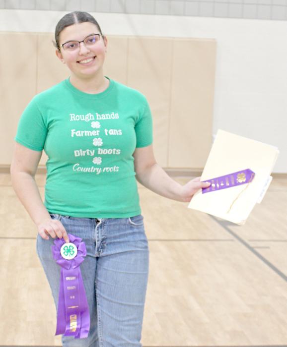 Tamara Imhof earned a Senior Grand Champion, and a purple ribbon for her Taco soup recipe