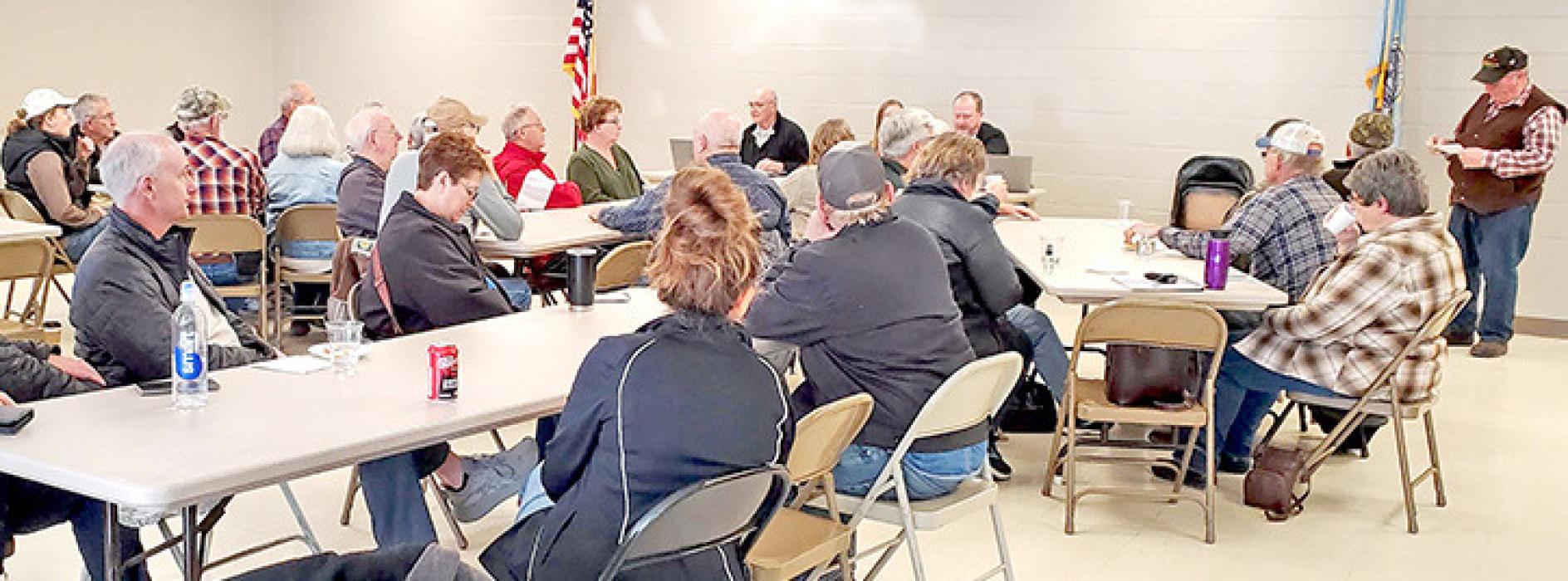 A very engaged crowd of about 50 attended the Cracker Barrel, sponsored by the Gregory Times-Advocate and Gregory/Dallas Chamber of Commerce on Saturday.