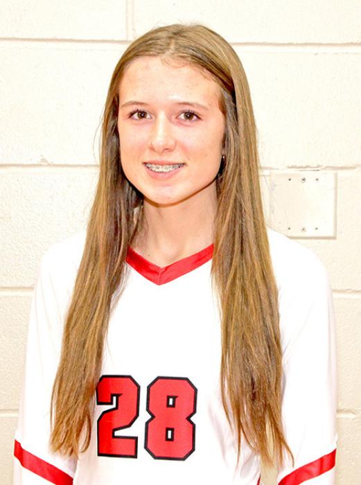 ADELYN VESKRNA #28 Parents: Bailey &amp; Michael Veskrna Year: 5’ 6” Sophomore Pos: MH/S