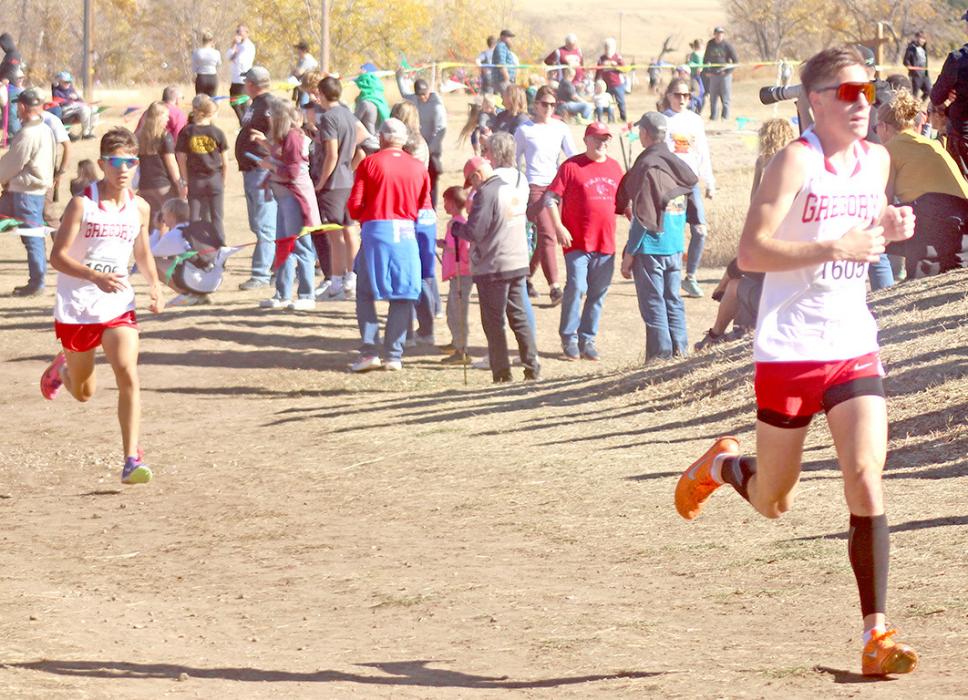 Senior Fin Adams capped his Gregory cross country career with a 26th place finish at state. (Photo by Jeff Determan)