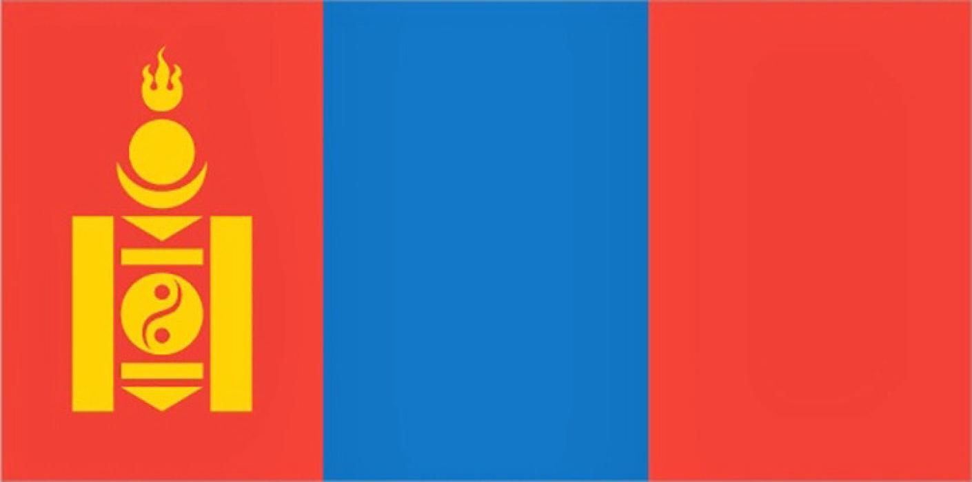 The blue stripe on the Mongolian flag represents the eternal blue sky, and the red stripes thriving for eternity. The Soyombo symbol represents fire, sun, moon, earth, water, and a symbol representing two fish as in Mongol mythology fish never sleep thus symbolizing that the spirit of the Mongol people never sleeps.
