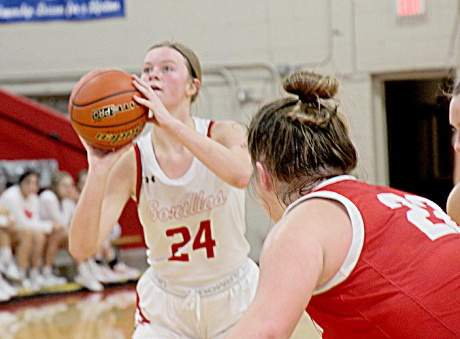 Mya Determan claimed 5 points and 4 rebounds against the Chamberlain Lady Cubs last Tuesday night.