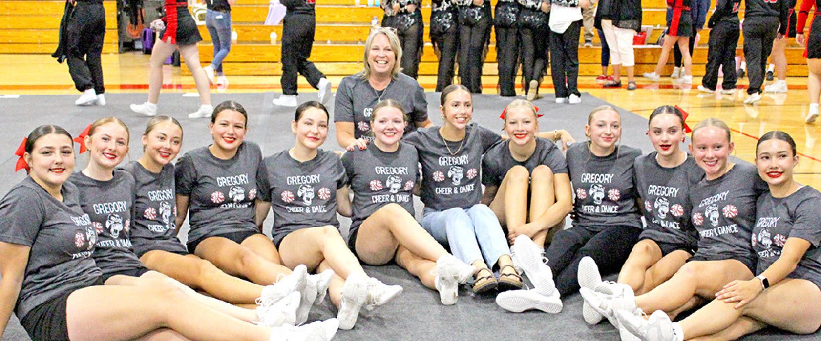 Gregory High School’s cheer and dance team kicked off their 2025 season with a home competition on Saturday, August 30, 2025. (Photo by Charissa Ring)