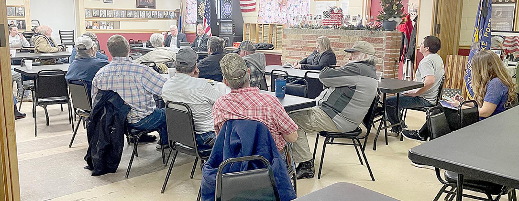 About 30 residents showed up to a cracker barrel on Saturday to question District 21 representatives about this year’s legislative session. (Photo from Burke VFW Facebook page)