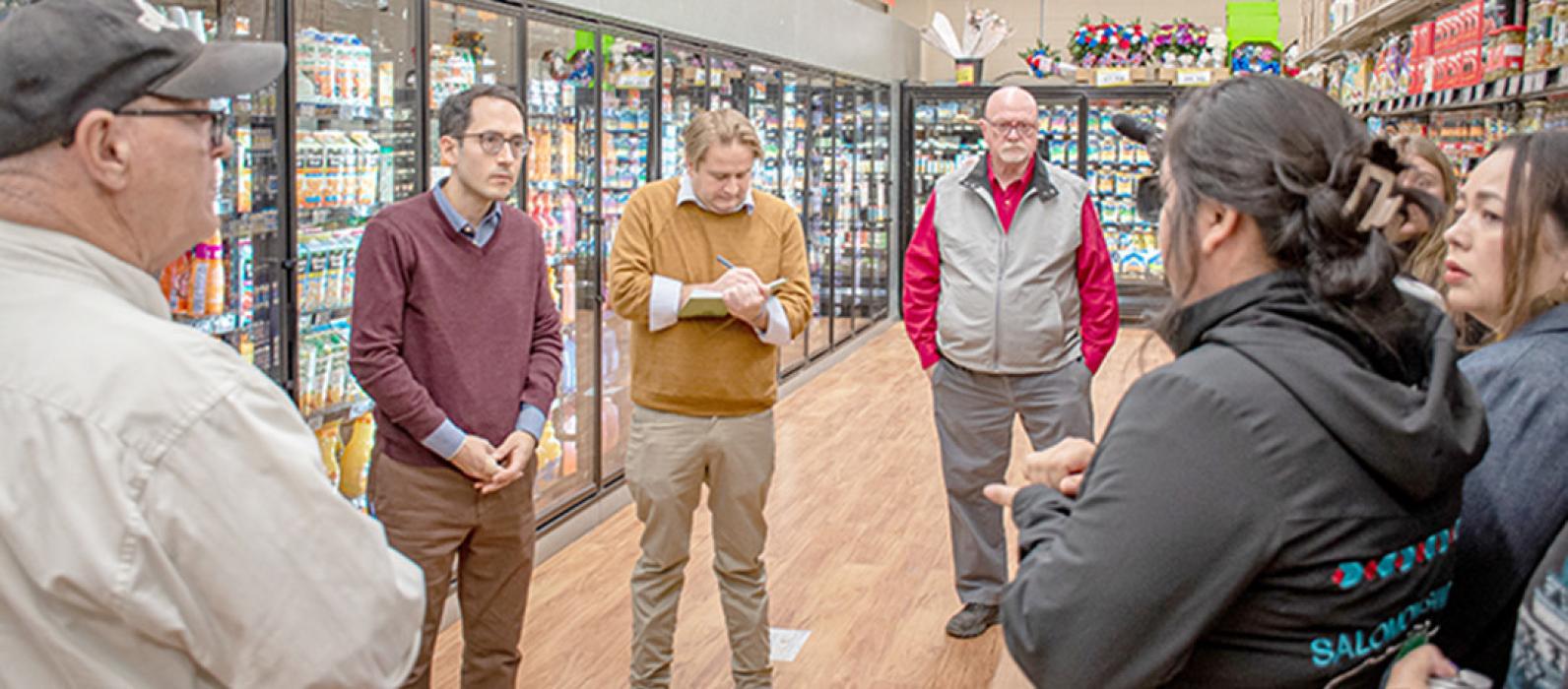 Federal Trade Commissioner Alvaro Bedoya visits Buche Foods in Pine Ridge