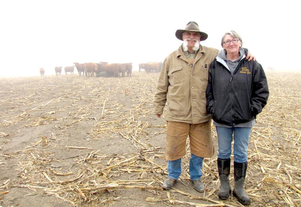 Ray Martinmaas is a fourth-generation farmer and a Veteran. Pictured here with his wife, Becky on their Polo farm. (Photo by SDFU)